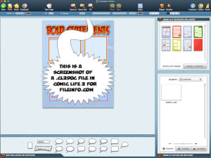 Captura de pantalla de un archivo .cl2doc en Comic Life 2
