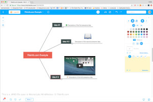 Captura de pantalla de un archivo .mind en MeisterLabs MindMeister