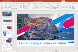 Captura de pantalla de un archivo .ppsx en Microsoft PowerPoint 2019