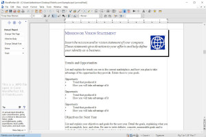 Captura de pantalla de un archivo .wpd en Corel WordPerfect Office X8